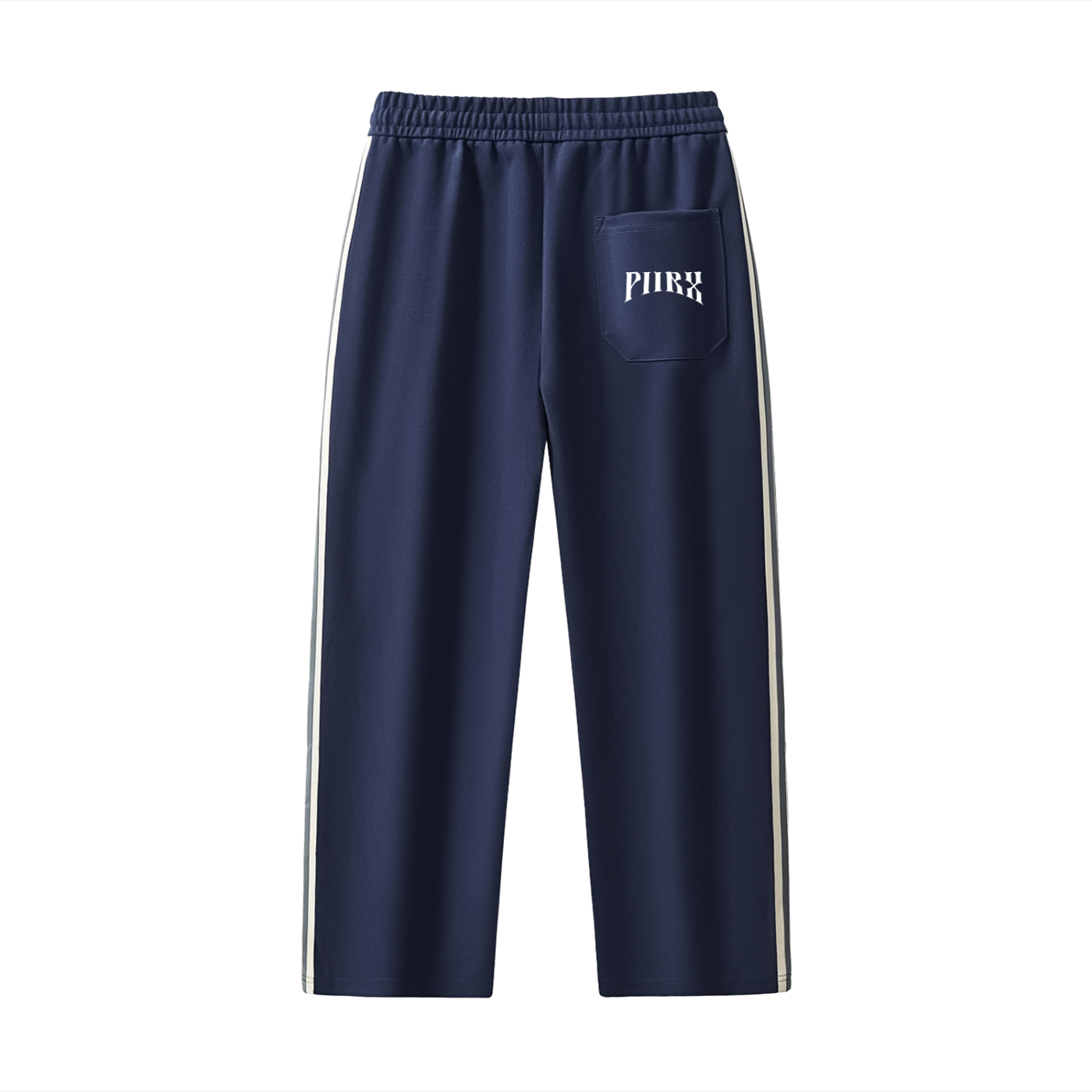 Contrast Side-Stripe Straight-Leg Pants