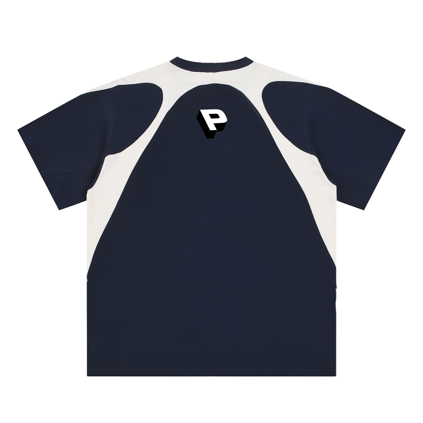 Contrast Panel Cotton T-Shirt