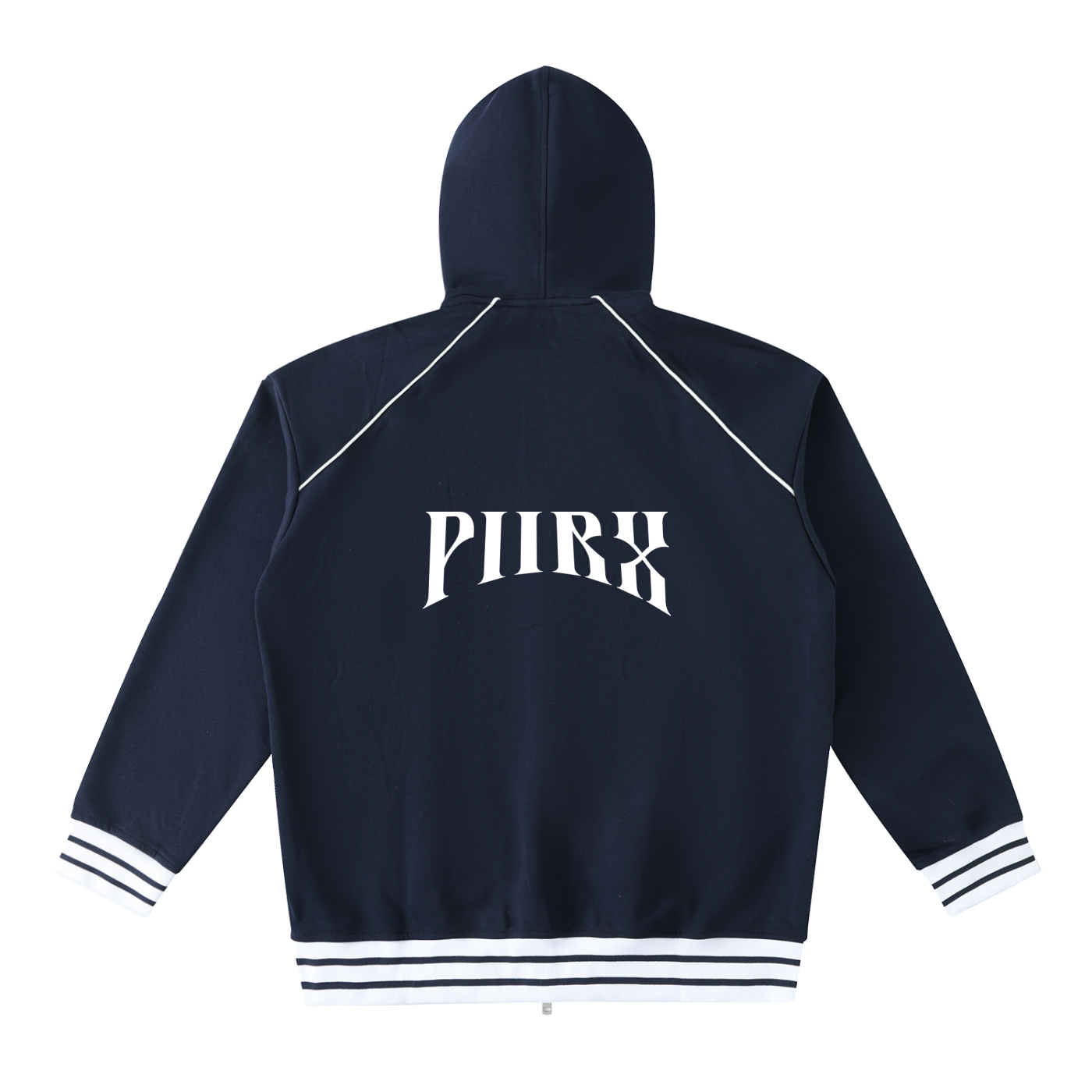 Striped Zip-Up Hoodie