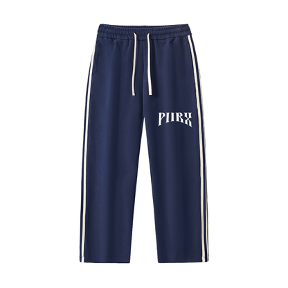 Contrast Side-Stripe Straight-Leg  Pants