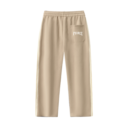 Contrast Side-Stripe Straight-Leg  Pants