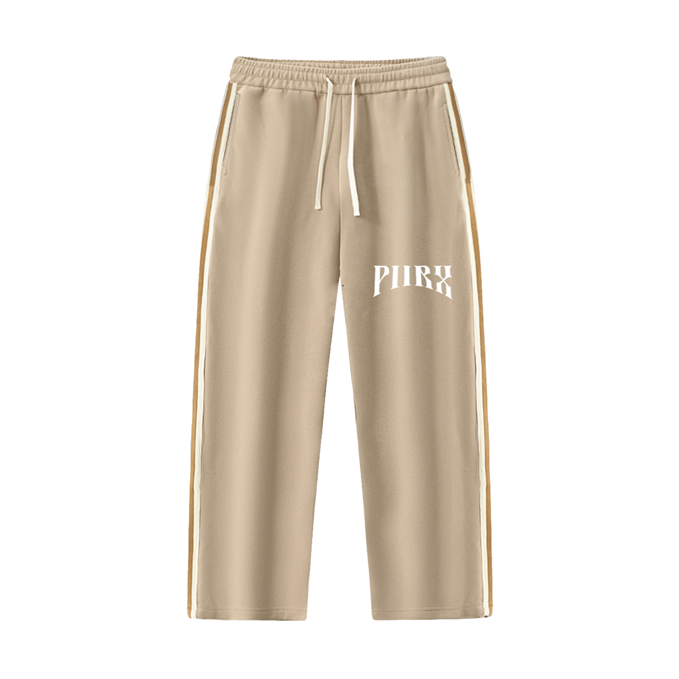 Contrast Side-Stripe Straight-Leg  Pants