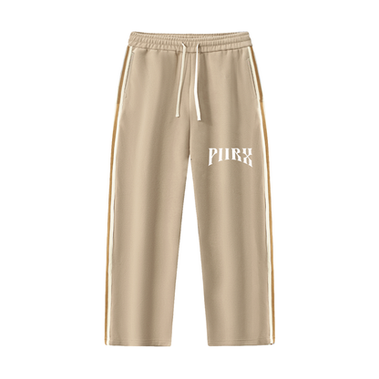 Contrast Side-Stripe Straight-Leg  Pants