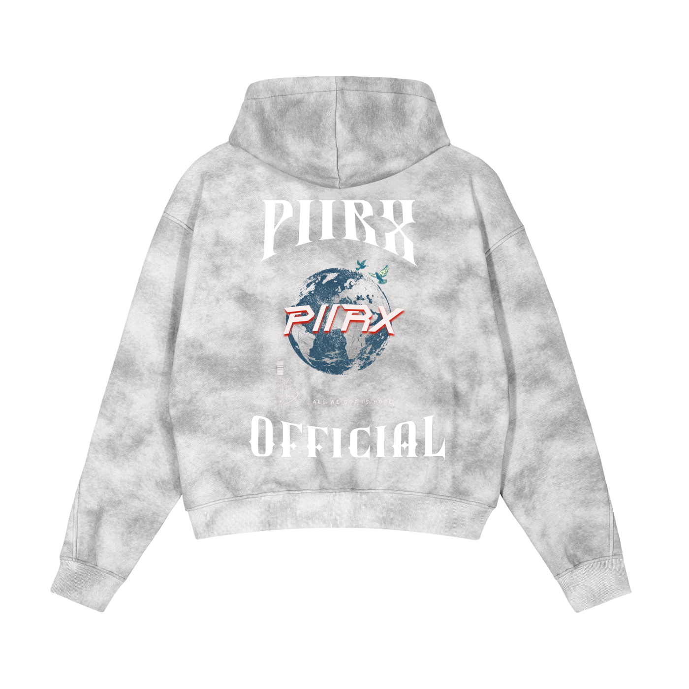 Marble Wash Zip Hoodie