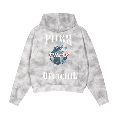 Marble Wash Zip Hoodie