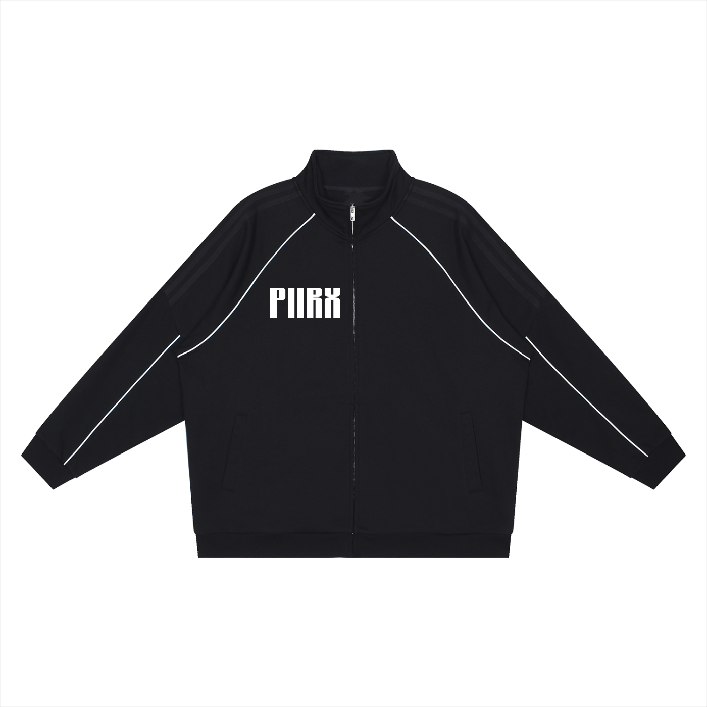 Reflection Striped Raglan Sleeve  Jacket