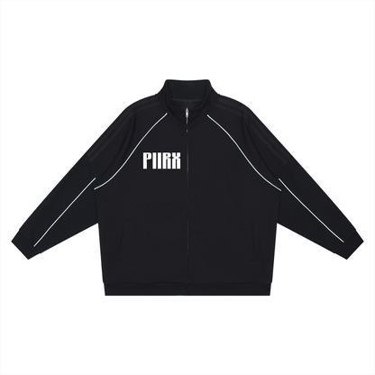 Reflection Striped Raglan Sleeve  Jacket
