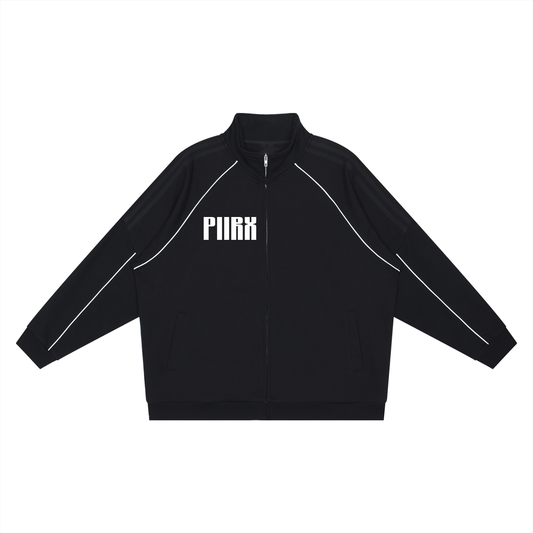 Reflection Striped Raglan Sleeve  Jacket