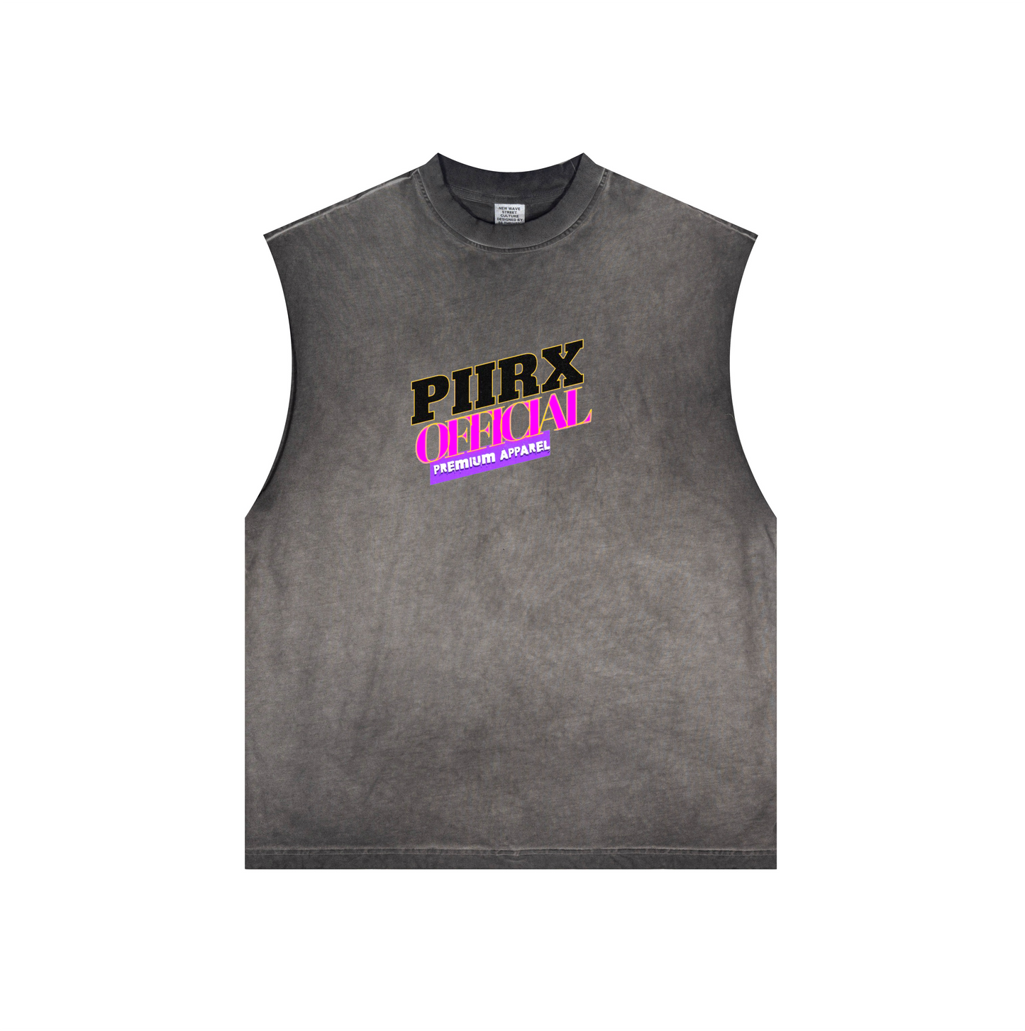 Washed Crew Neck Tank Top(250GSM)