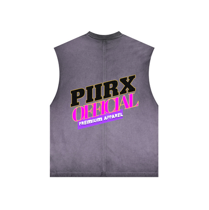 Washed Crew Neck Tank Top(250GSM)