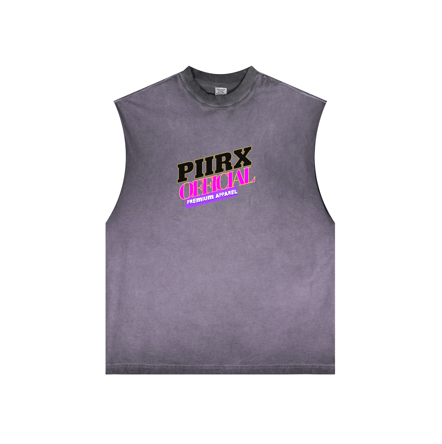 Washed Crew Neck Tank Top(250GSM)