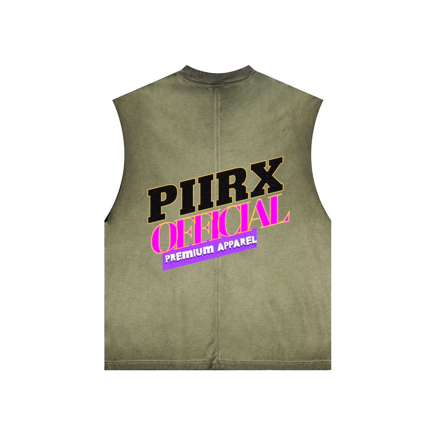 Washed Crew Neck Tank Top(250GSM)