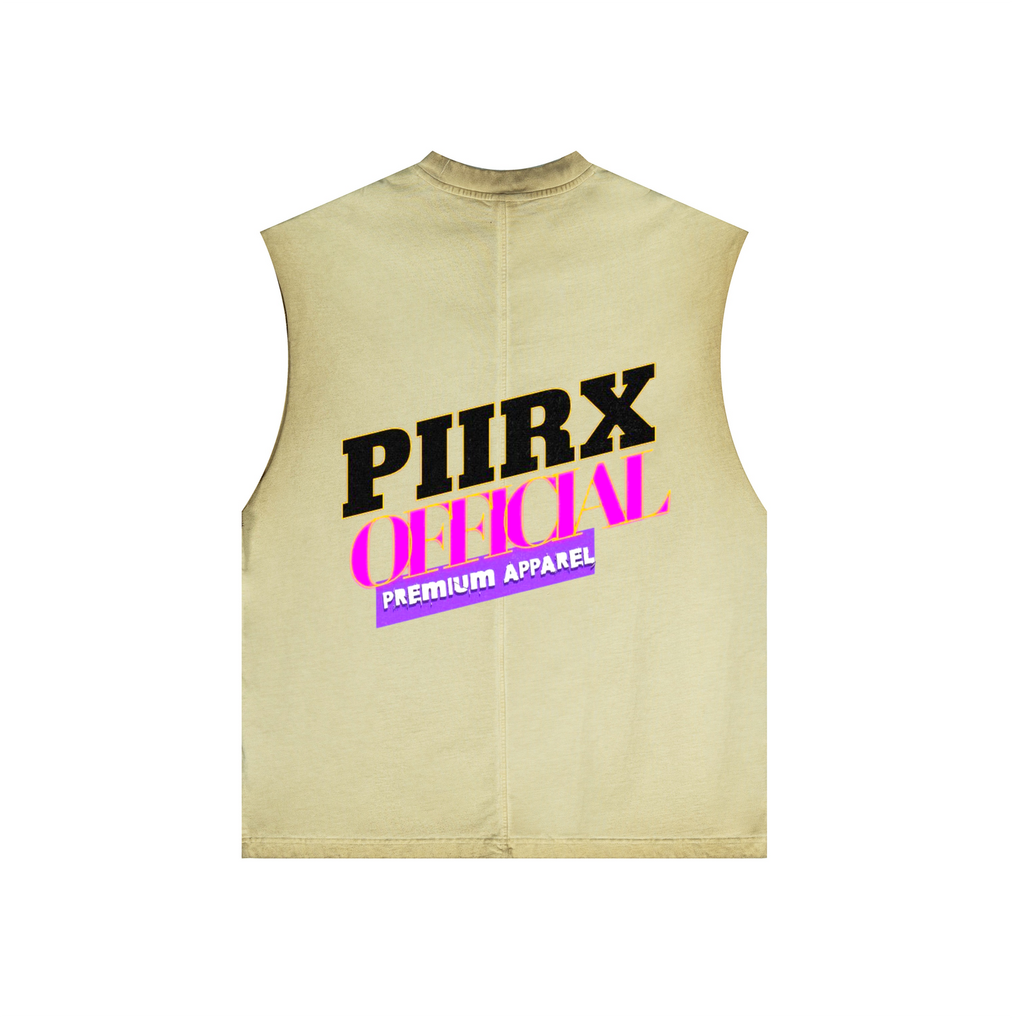 Washed Crew Neck Tank Top(250GSM)