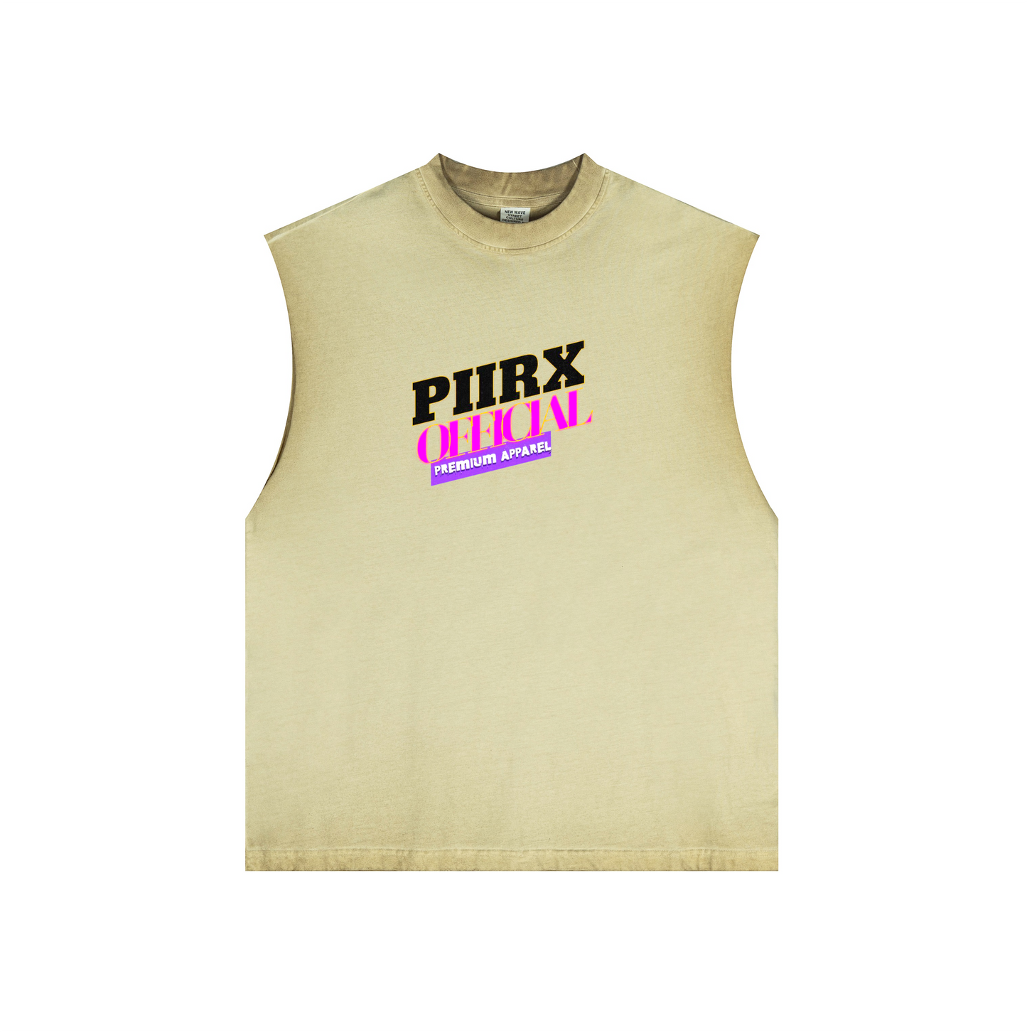 Washed Crew Neck Tank Top(250GSM)