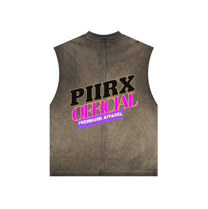 Washed Crew Neck Tank Top(250GSM)