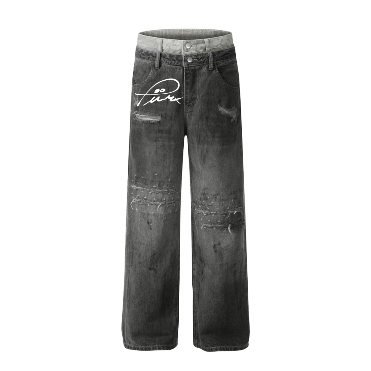 Vintage - inspired Street - style Women's Ripped Jeans