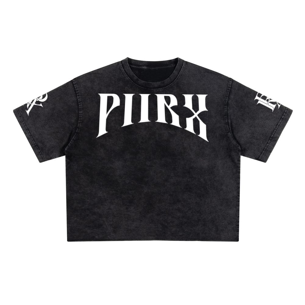 Cropped Washed T-shirt