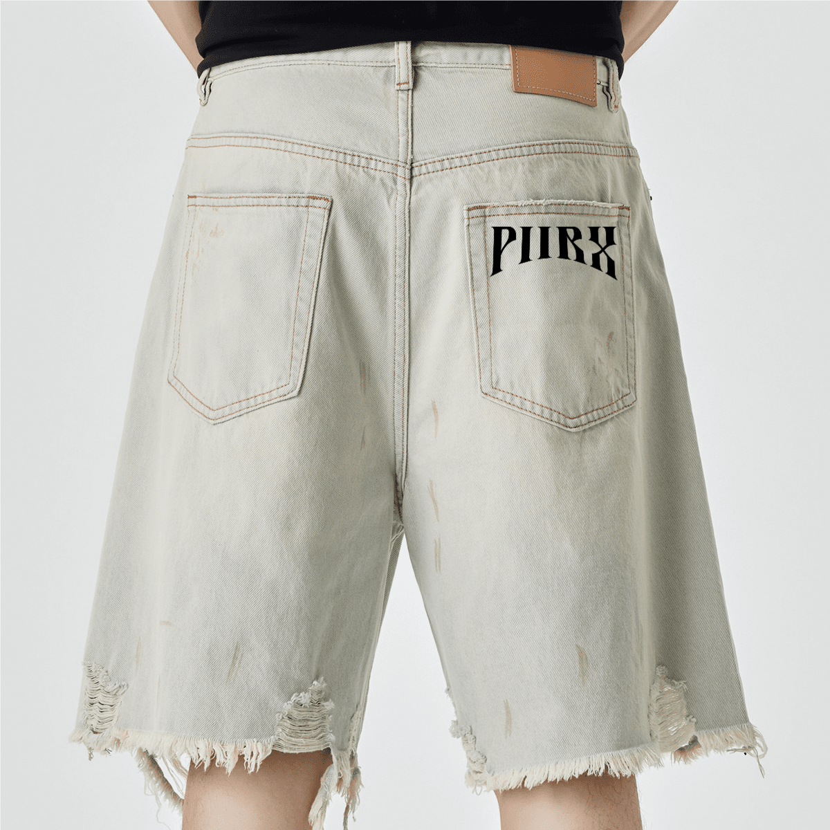 Distressed Denim Shorts
