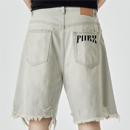 Distressed Denim Shorts