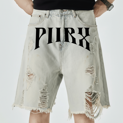 Distressed Denim Shorts