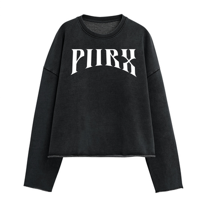 Washed Cropped Sweatshirt