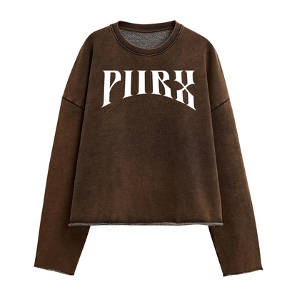 Washed Cropped Sweatshirt