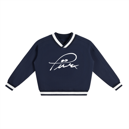 V-Neck Boxy Sweatshirt