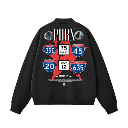 Unisex Fleece Zip-Up Baseball Jacket（360GSM）