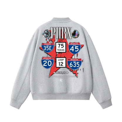 Unisex Fleece Zip-Up Baseball Jacket（360GSM）