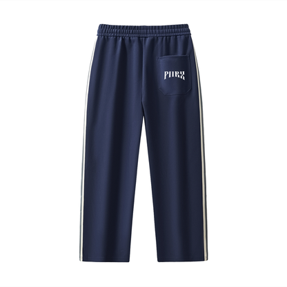 Contrast Side-Stripe Straight-Leg  Pants