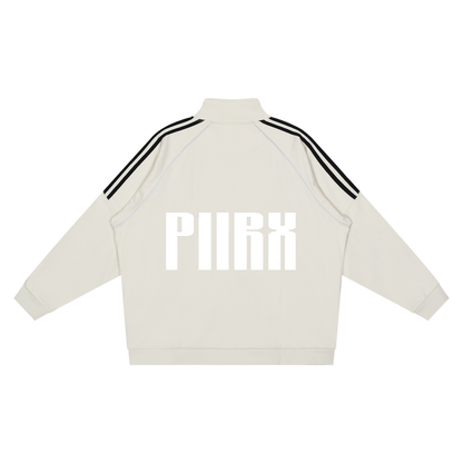 Reflection Striped Raglan Sleeve  Jacket