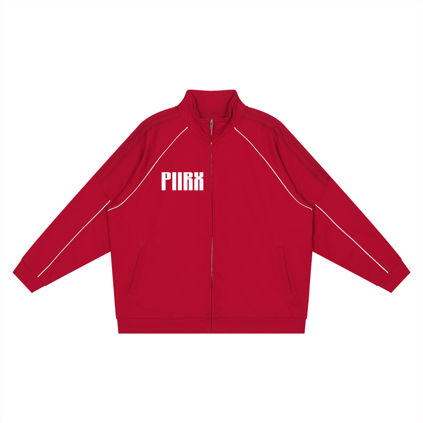 Reflection Striped Raglan Sleeve  Jacket
