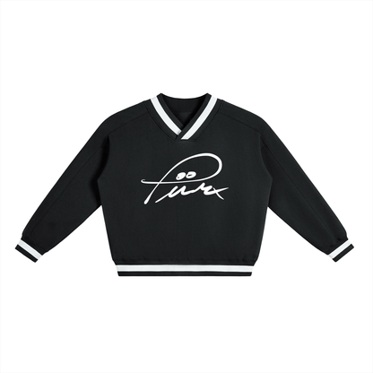 V-Neck Boxy Sweatshirt