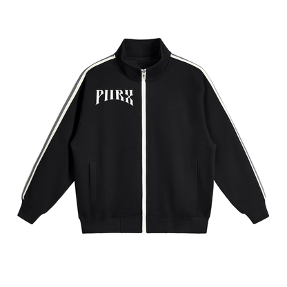 Contrast Side-Stripe Stand Collar  Jacket