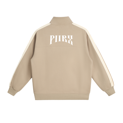 Contrast Side-Stripe Stand Collar  Jacket