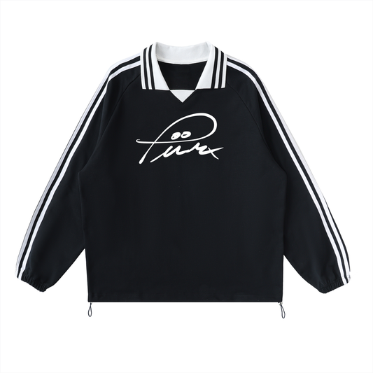 Striped Collar Sweatshirt