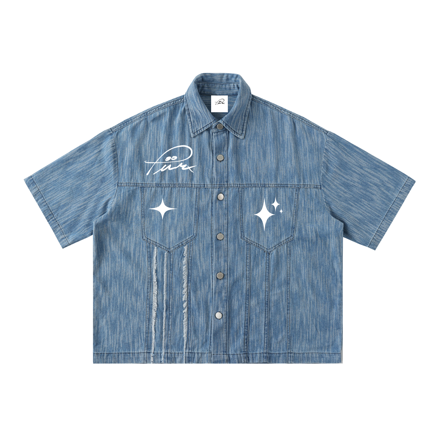 Distressed Short-Sleeve Shirt