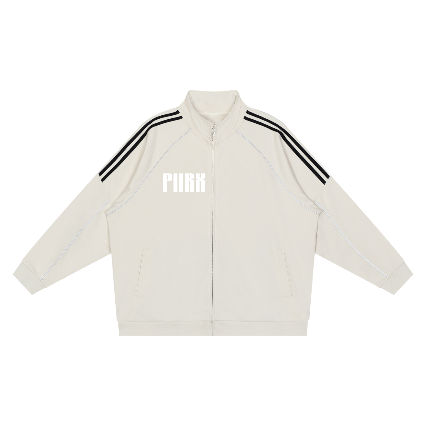 Reflection Striped Raglan Sleeve  Jacket