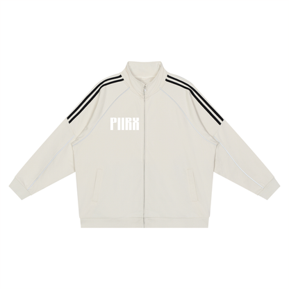 Reflection Striped Raglan Sleeve  Jacket