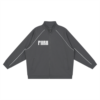 Reflection Striped Raglan Sleeve  Jacket